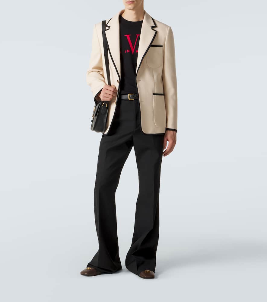 Virgin wool gabardine blazer