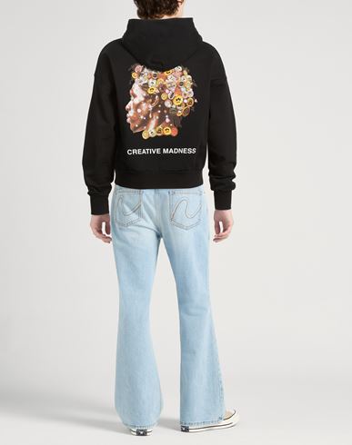 Man Sweatshirt Black Size M Cotton