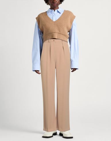 Essentials Woman Pants Camel Size 6 Polyester