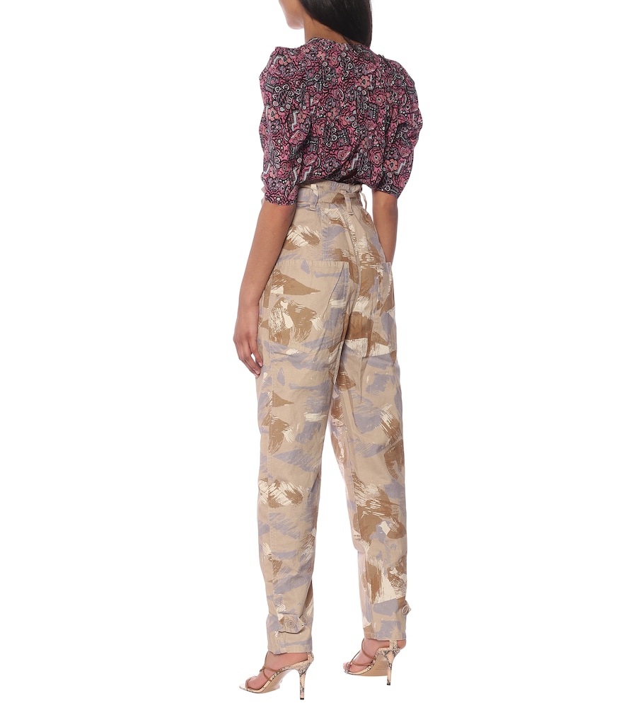 Isabel Marant Iona high-rise cotton-blend pants