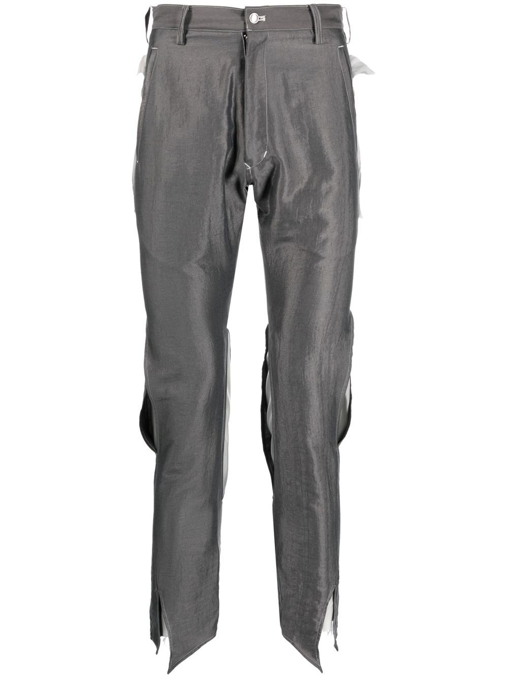 Slim cut-out trousers - Grey