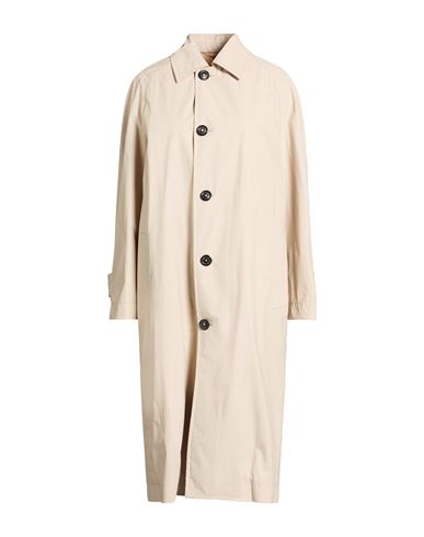 Woman Overcoat & Trench Coat Beige Size 6 Cotton