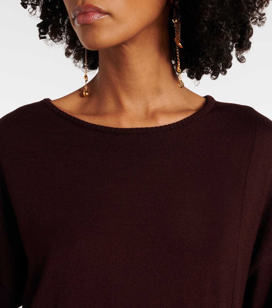 Belted sweater dress