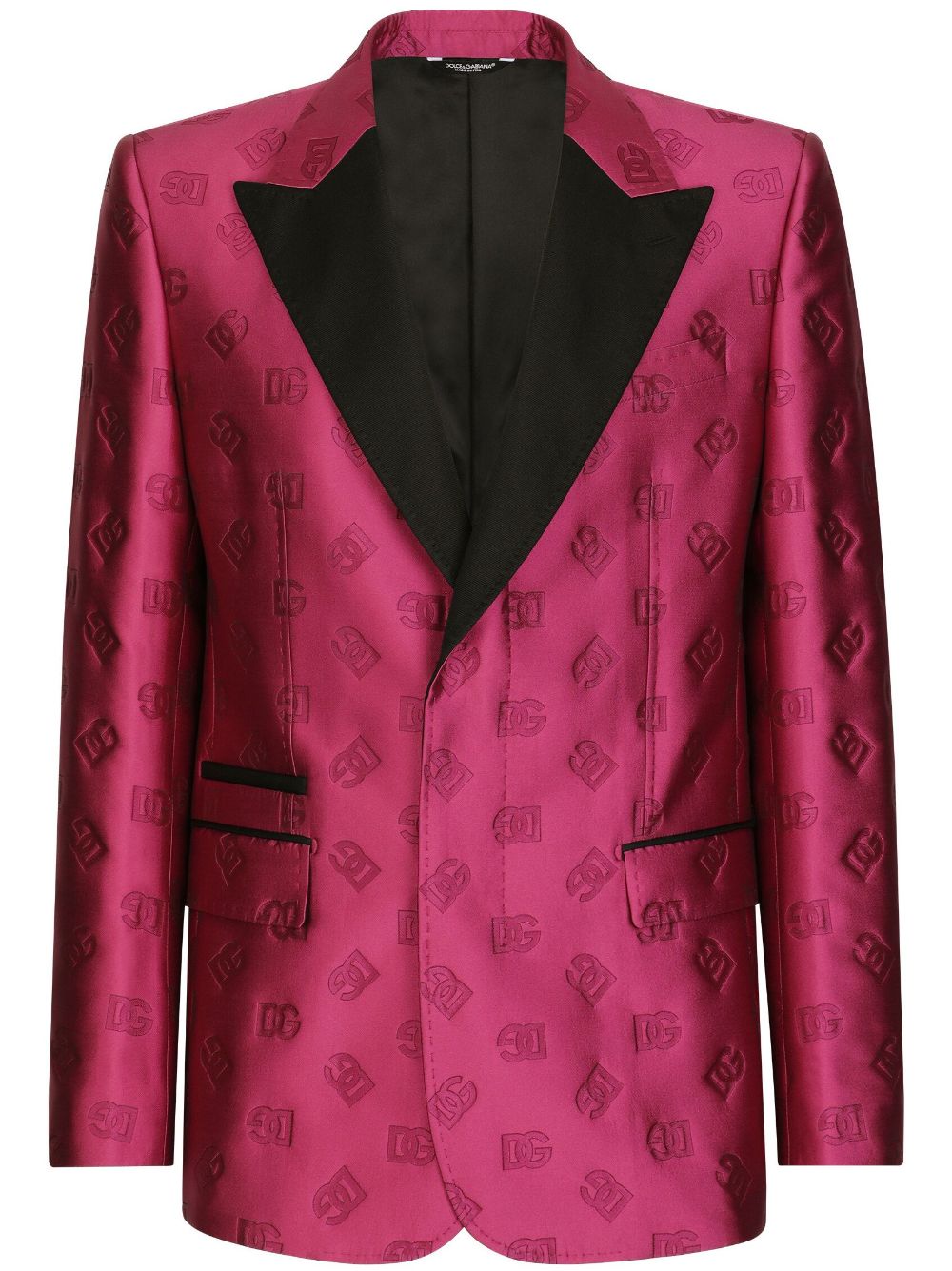 Jacquard single-breasted tuxedo - Pink