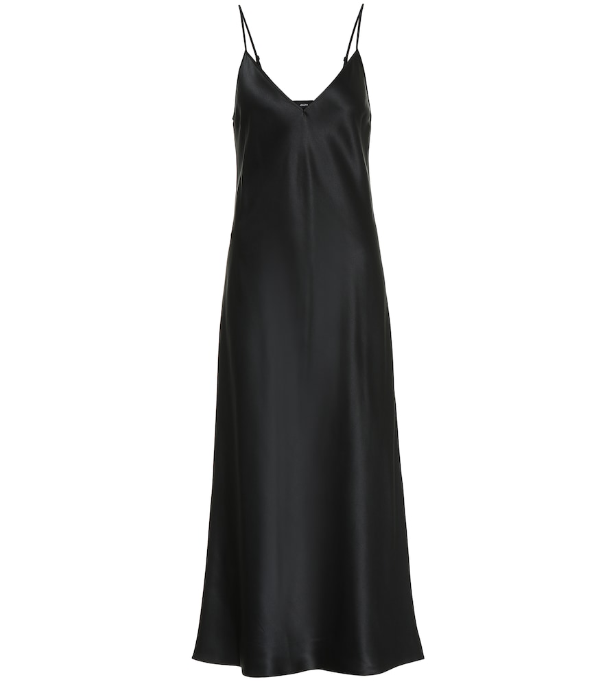 Clea silk satin slip dress