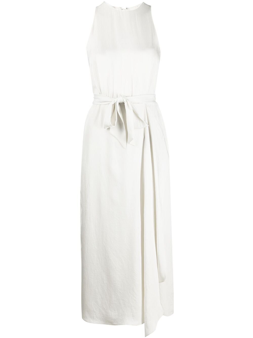 Sleeveless tie-waist dress - Neutrals