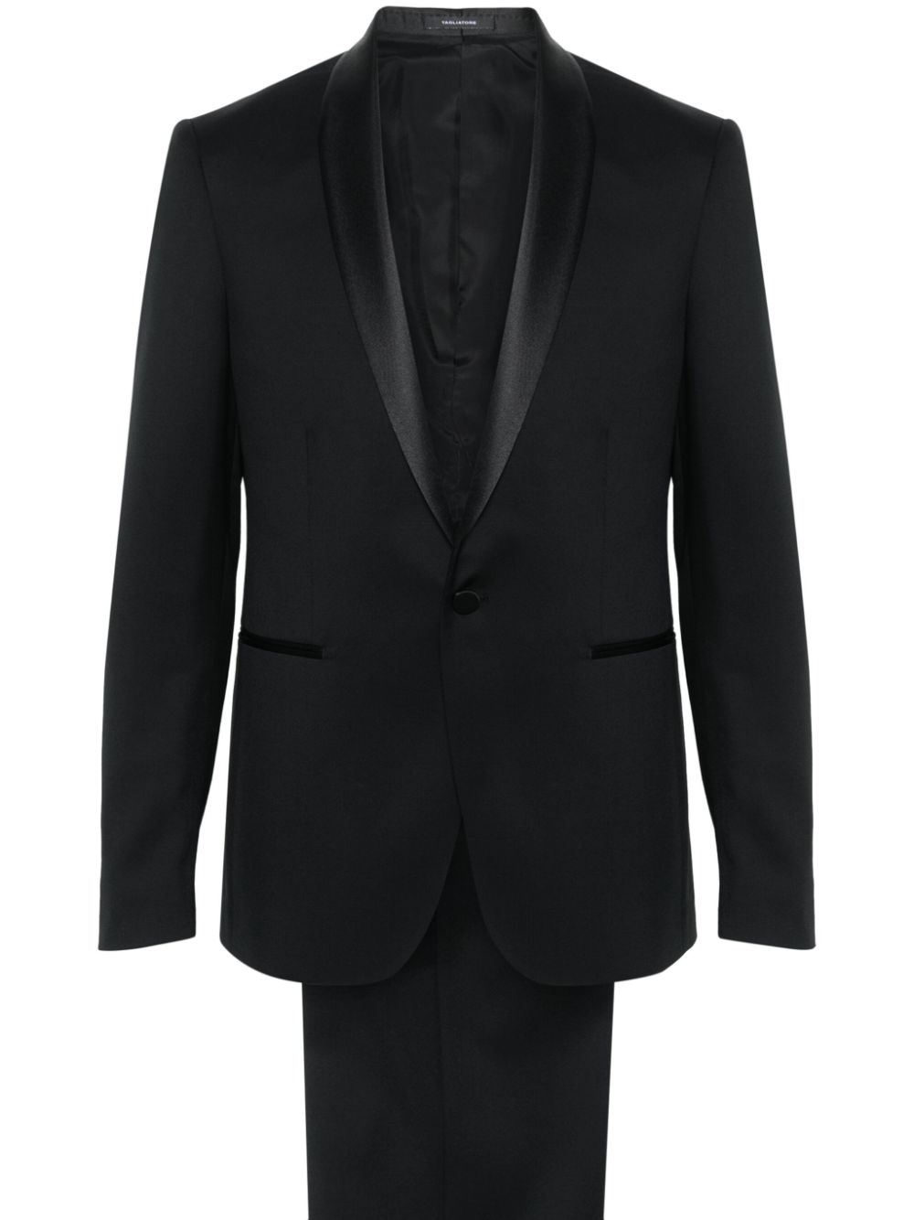 Wool single-breasted suit - Black