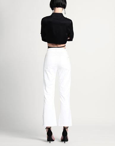 Woman Jeans White Size 4 Cotton, Elastomultiester, Elastane