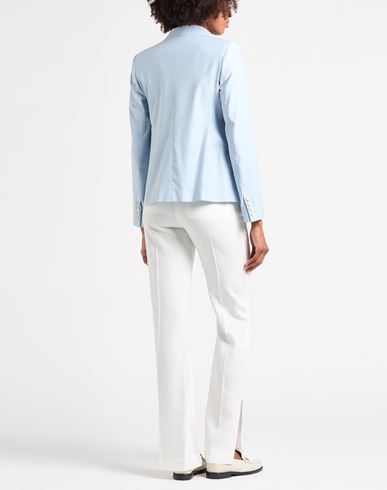 Woman Blazer Sky blue Size 2 Wool, Viscose, Elastane