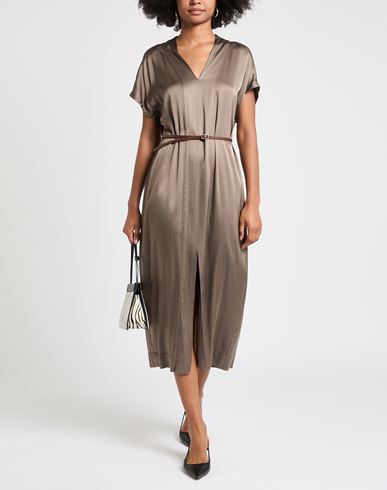 Woman Midi dress Taupe Size 8 Viscose, Elastane