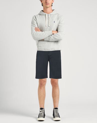 Man Shorts & Bermuda Shorts Navy Size 29 Cotton, Elastane