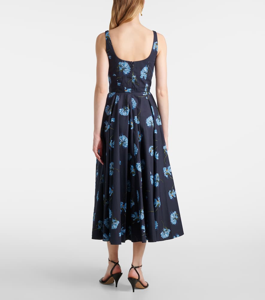 Floral cotton midi dress