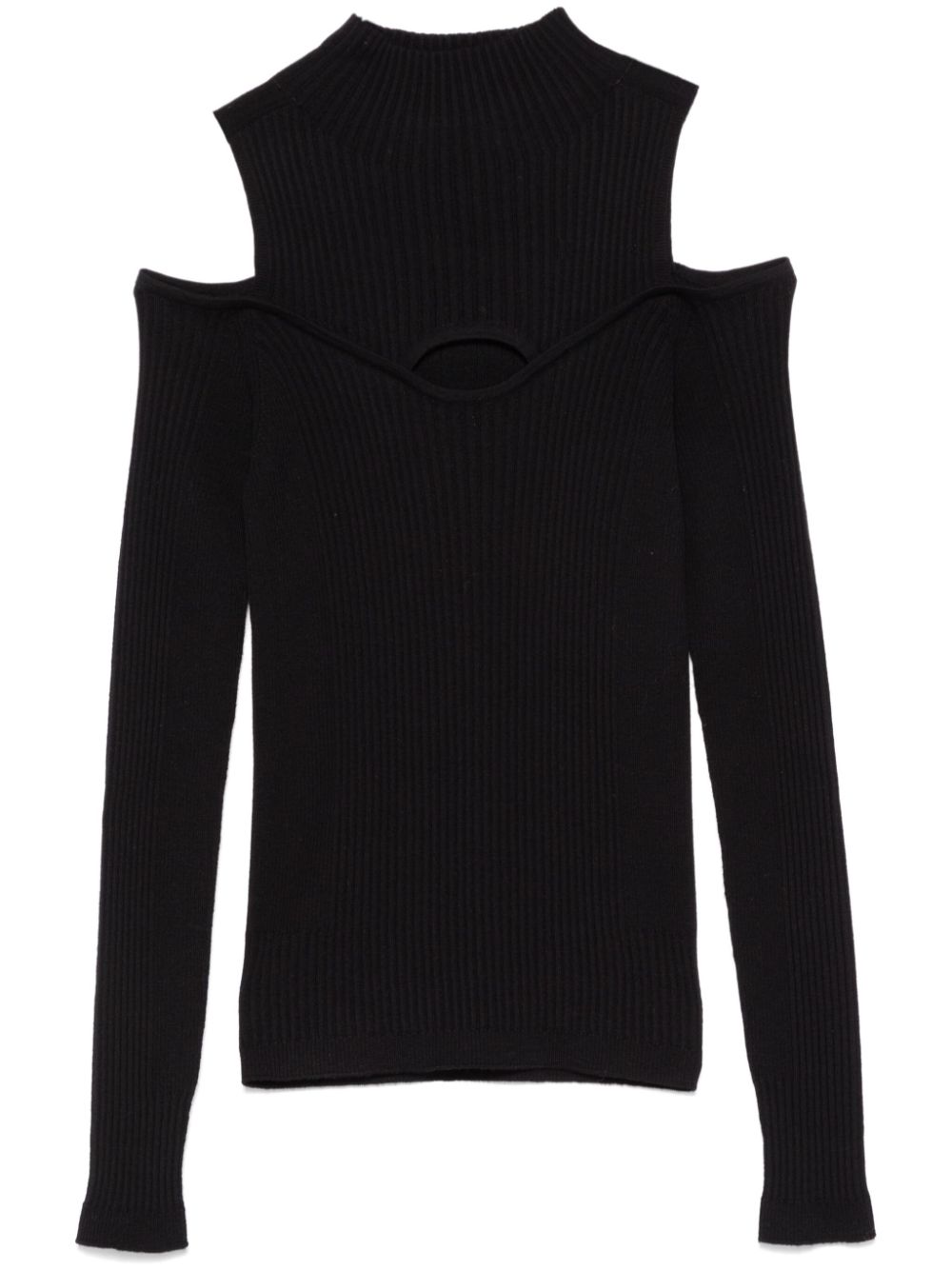 Open-shoulder sweater - Black