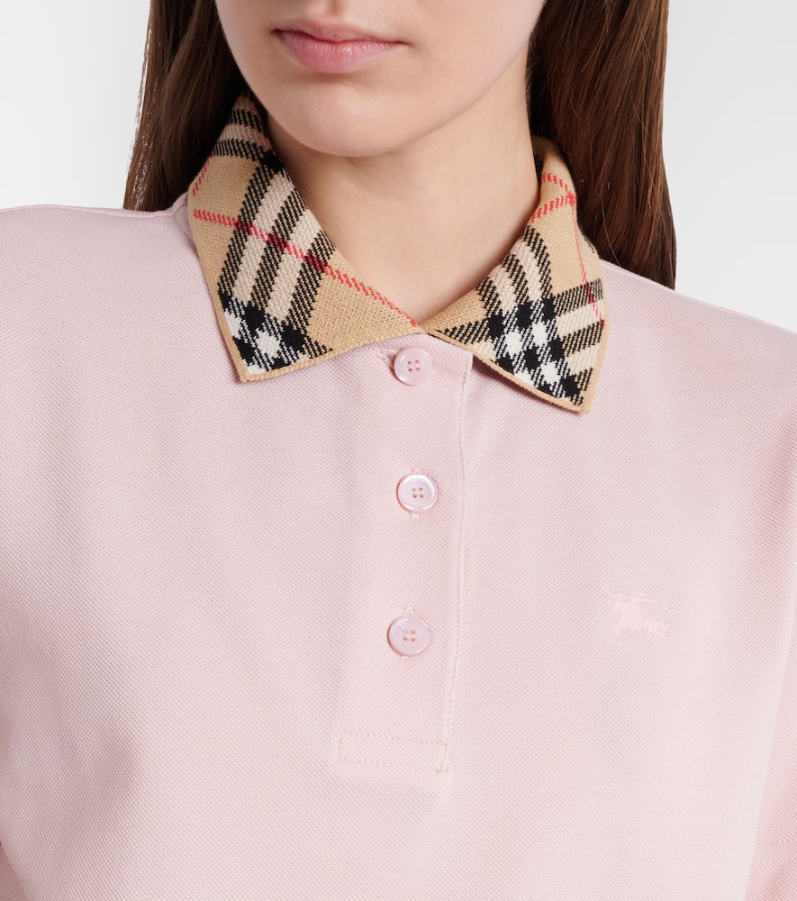 Check cotton polo dress