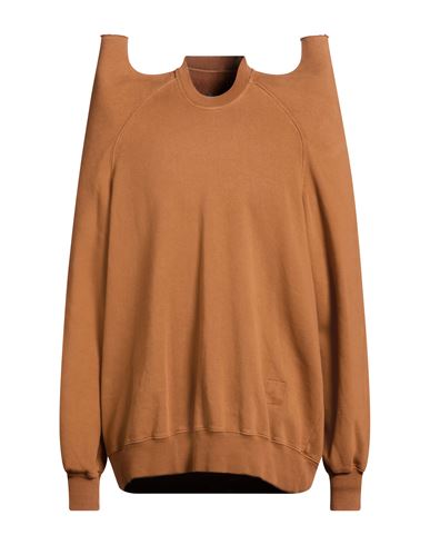Man Sweatshirt Tan Size S Cotton