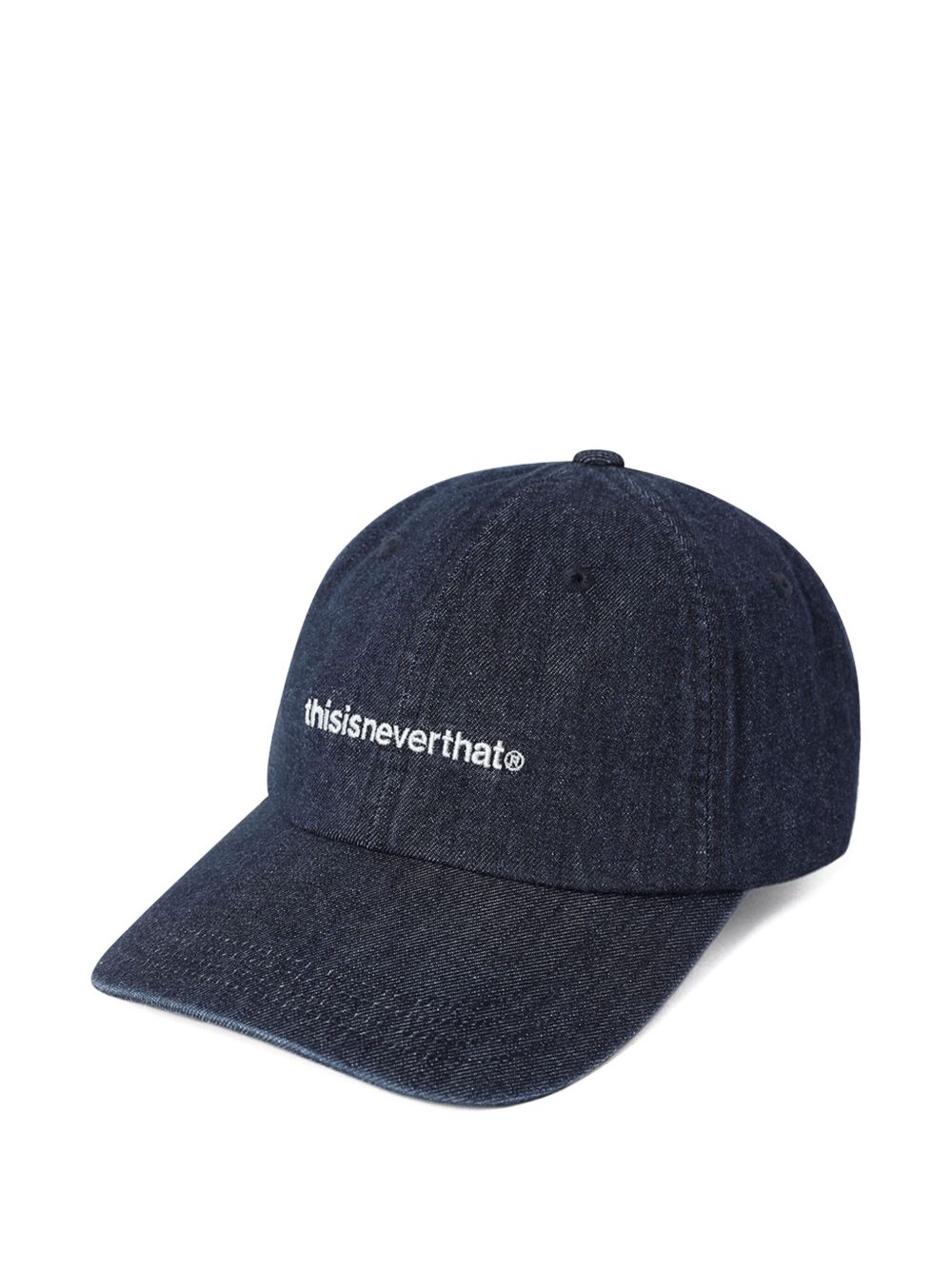 T-logo denim cap - Black