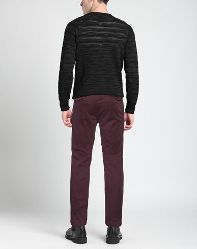 Man Pants Burgundy Size 29 Cotton, Elastane