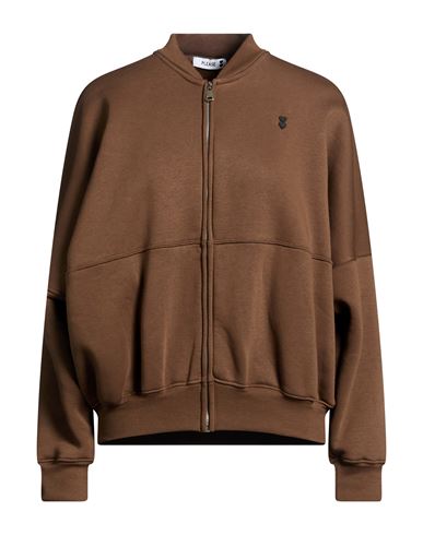N8 Woman Sweatshirt Dark brown Size S Cotton, Polyester