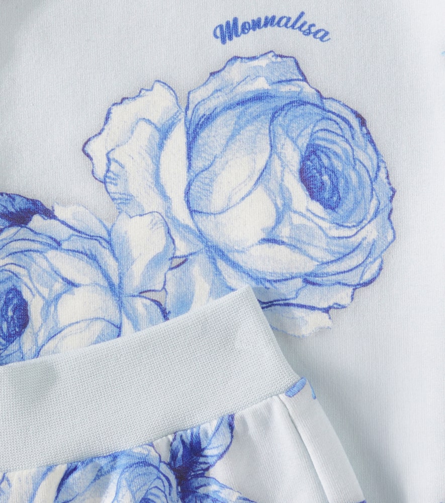Monnalisa Floral cotton-blend sweatpants