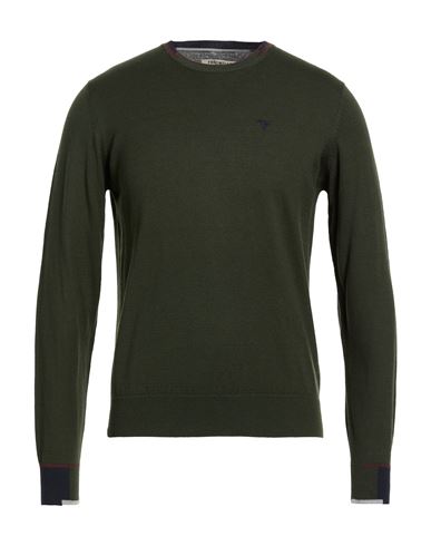 Man Sweater Dark green Size 3XL Cotton, Wool