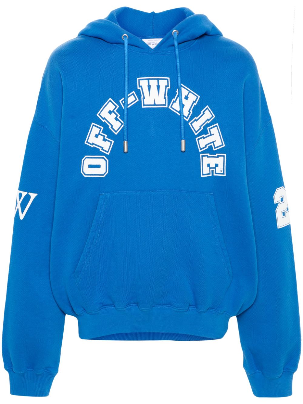 Football logo-print hoodie - Blue