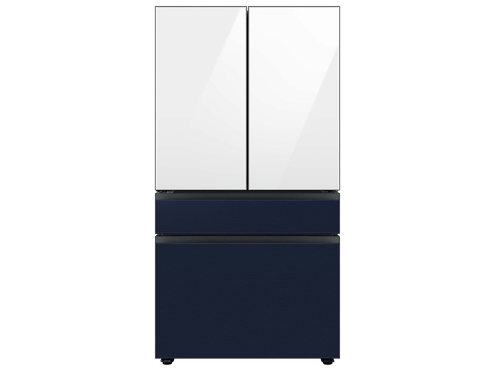 Bespoke 4-Door French Door Refrigerator Panel in White Glass - Top Panel(RA-F18DU412/AA)