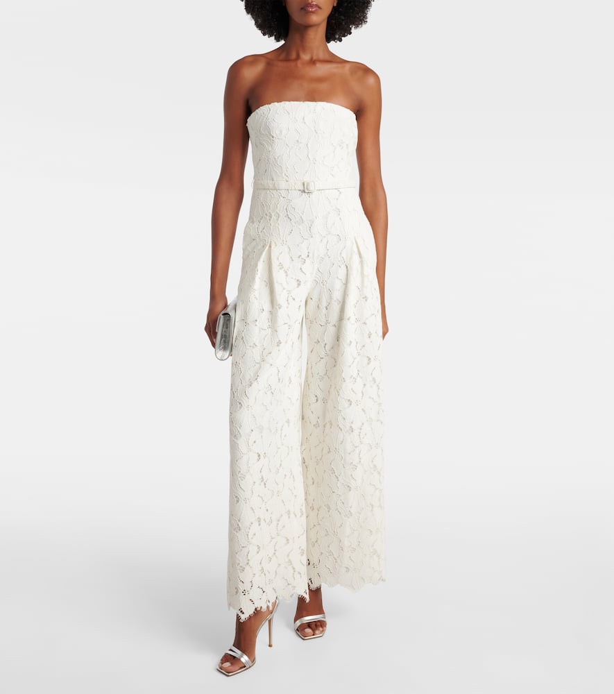 Rebecca strapless lace jumpsuit