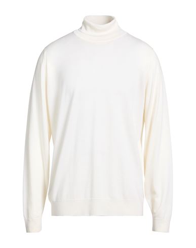 Man Turtleneck Ivory Size XXL Merino Wool