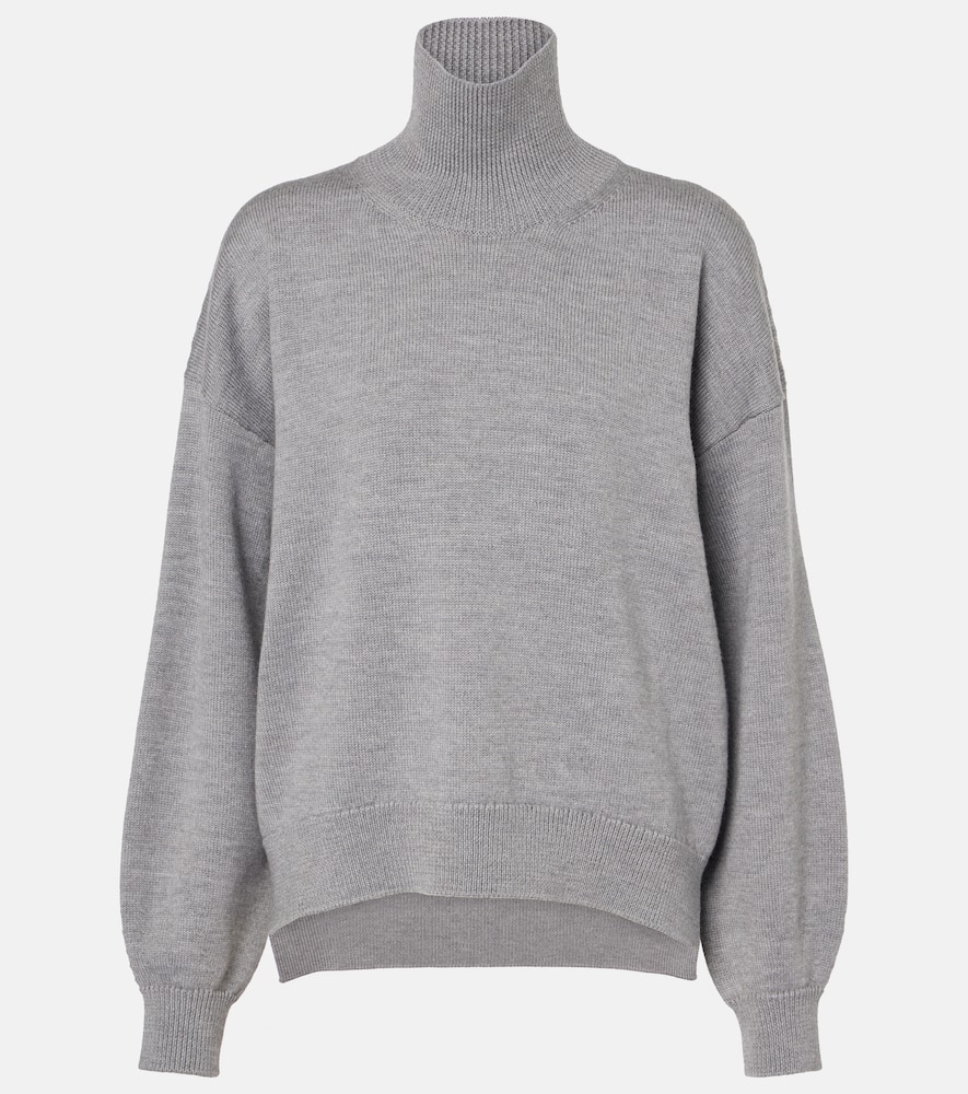 Virgin wool turtleneck sweater