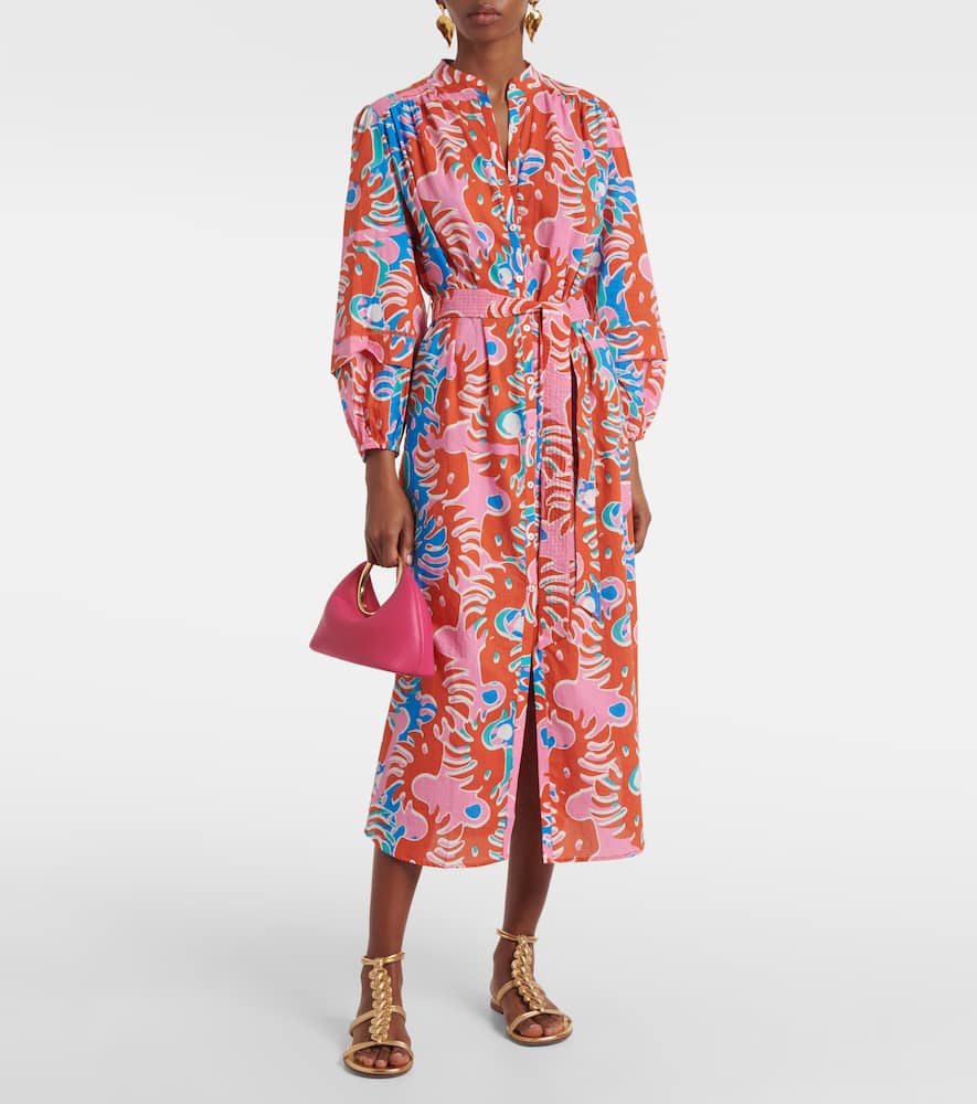 Cathy printed cotton shirt dress