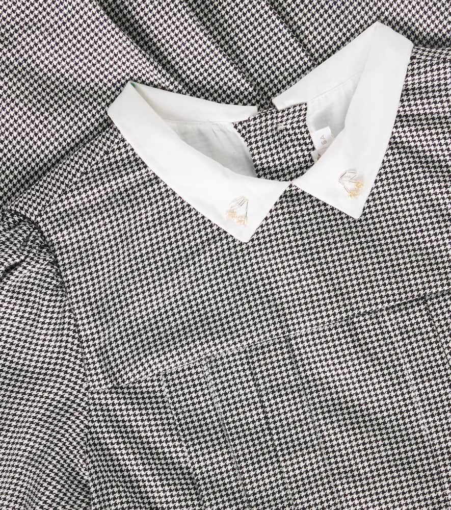 Bonpoint Mona houndstooth pleated dress