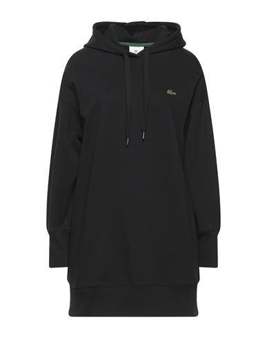 Lacoste L!ve Woman Mini dress Black Size 2 Cotton, Elastane