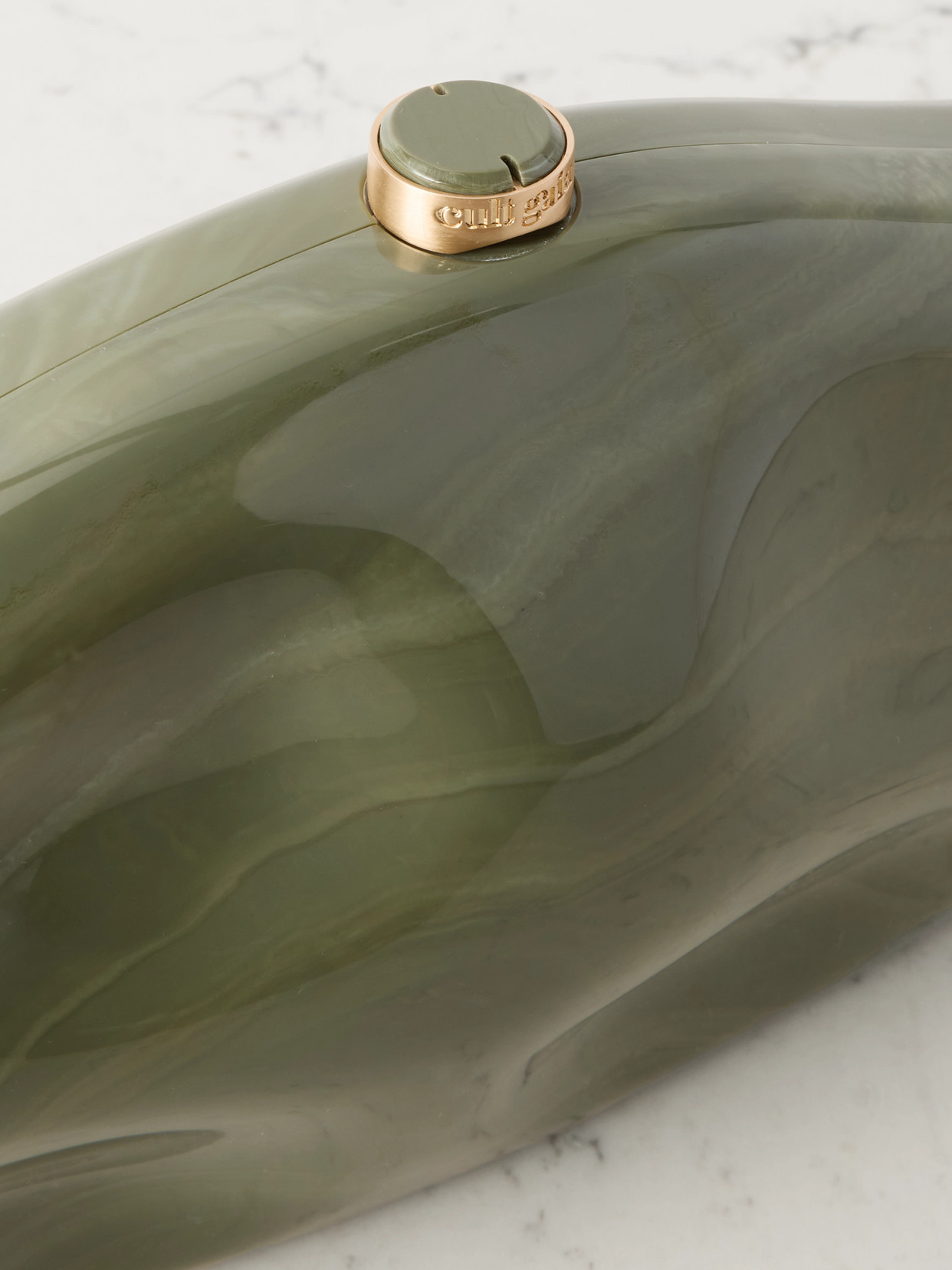 The Caldera Acrylic Clutch - Green