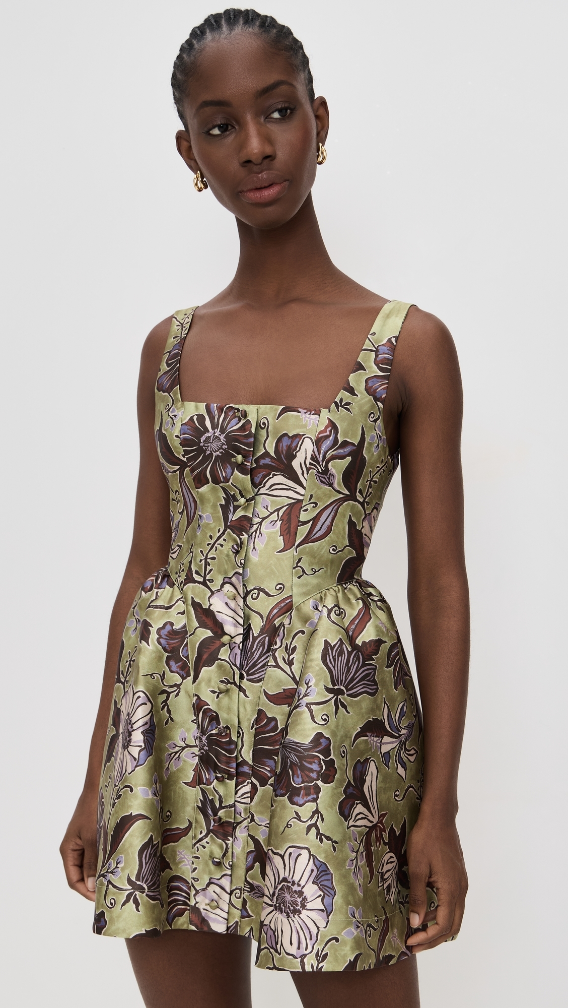 Citron Flounce Mini Dress Multi