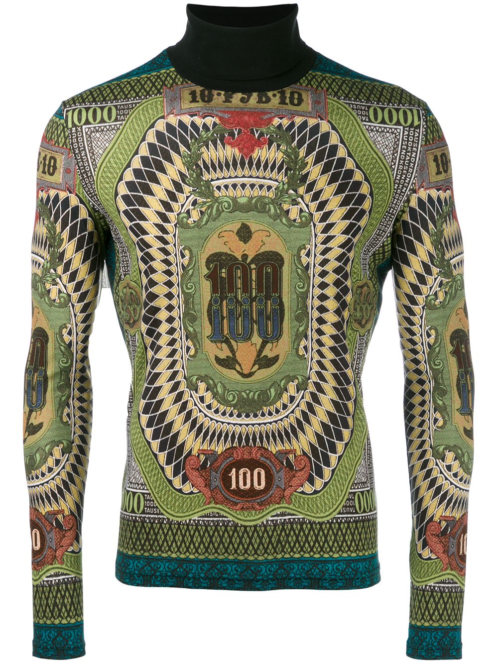 1994 roll neck 100 dollar sweater - Multicolour