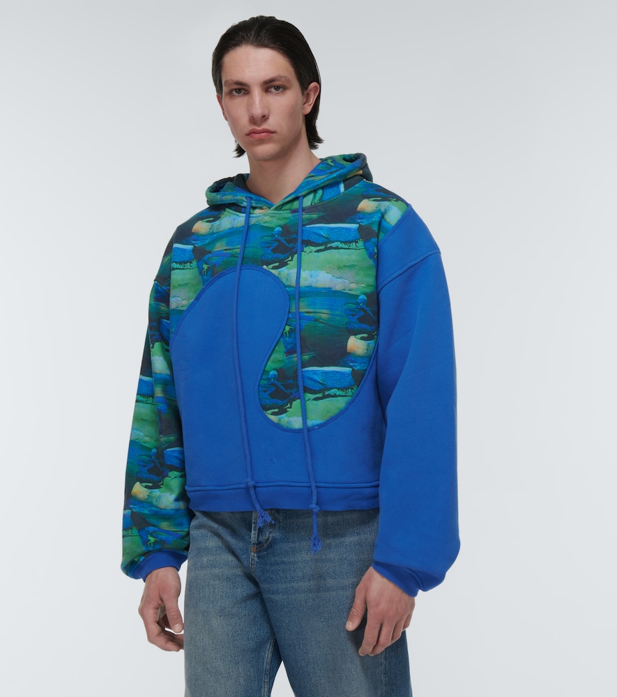 ERL Printed cotton-blend hoodie