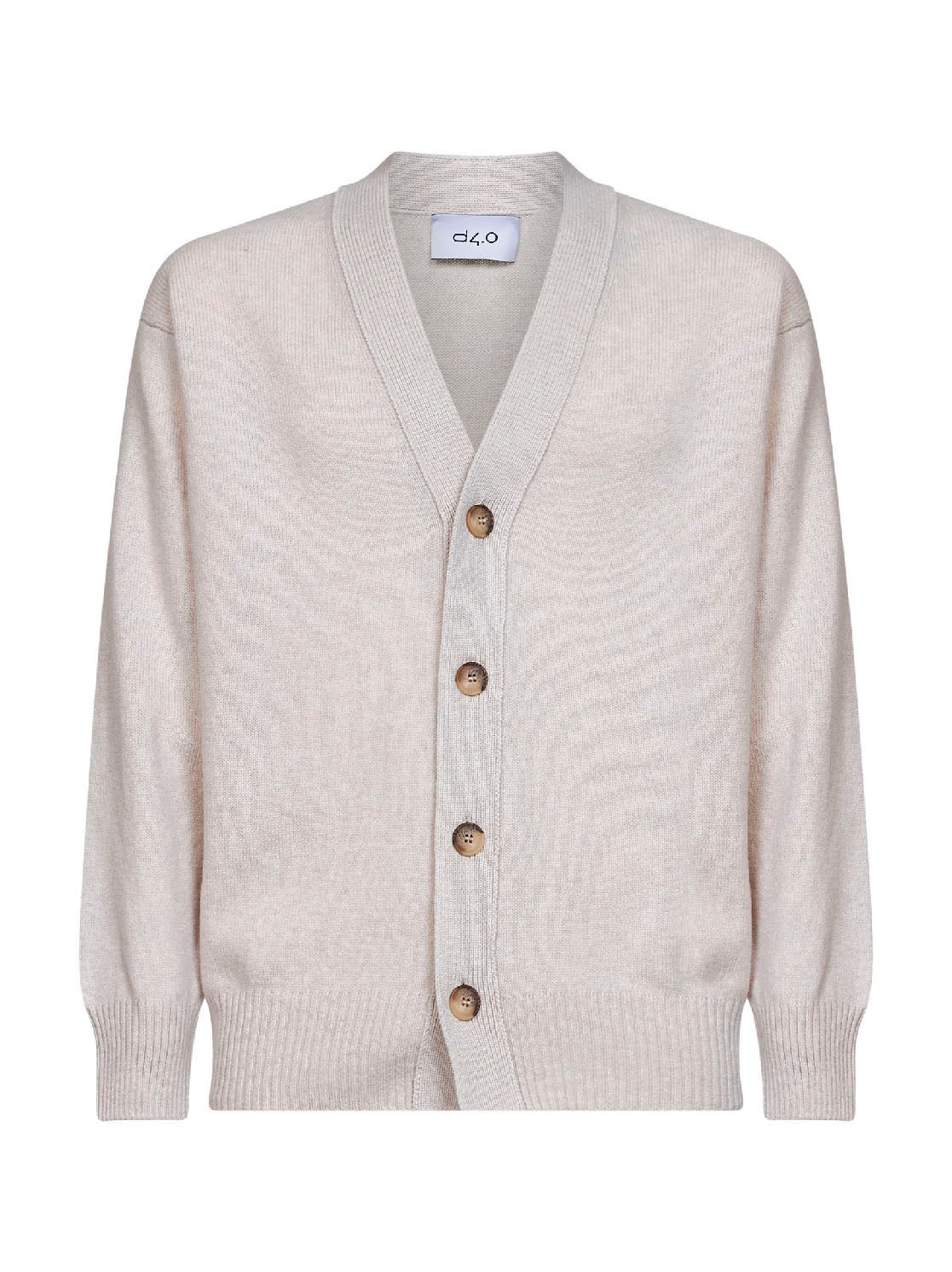 Virgin Wool Cardigan — Beige