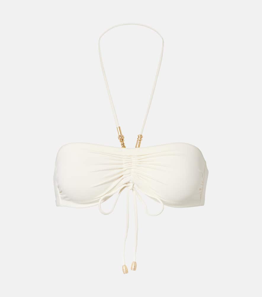 Melia gathered bandeau bikini top