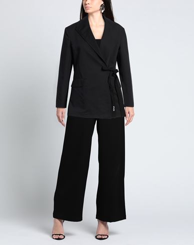 Woman Blazer Black Size 10 Cotton, Linen