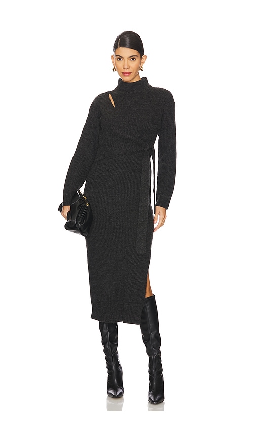 ASTR the Label SWEATERKLEID AUDREE in Charcoal. Größe XS. Also in L, M