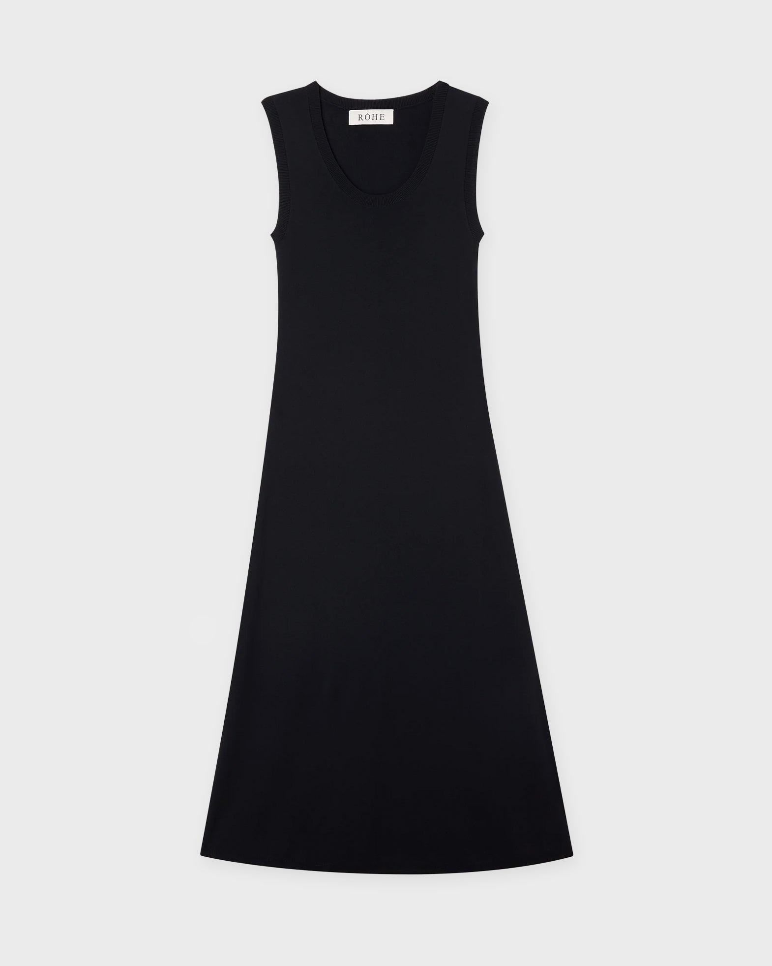 Róhe Dress Scoop Neck Knitted Black