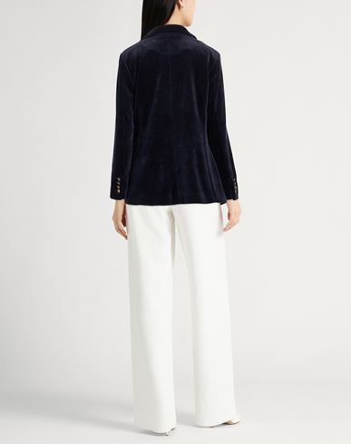 Woman Blazer Midnight blue Size 10 Cotton, Polyester