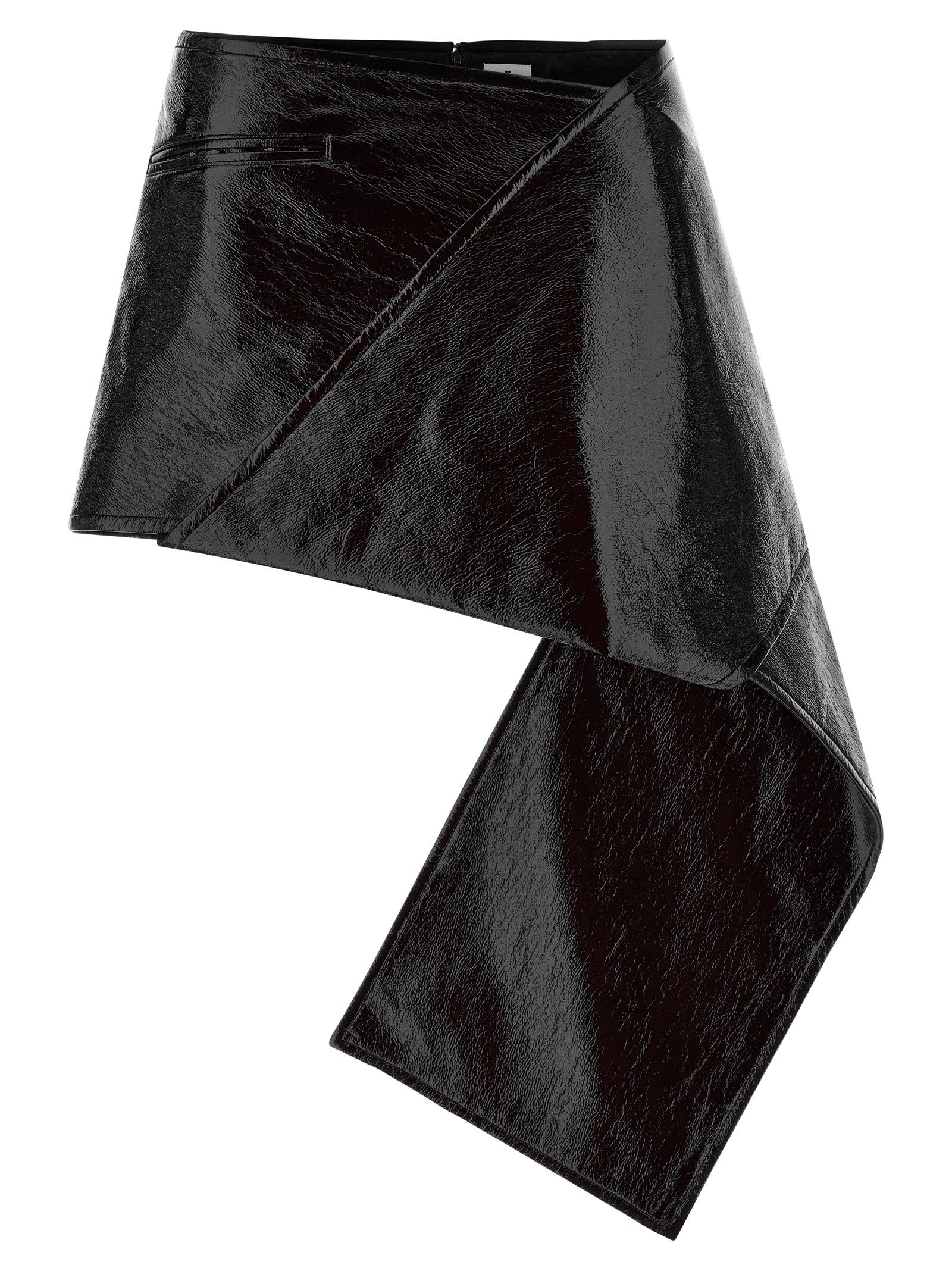 Fold Vinyl Mini Skirt