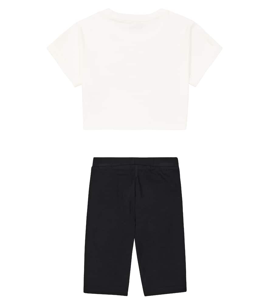 Cotton-blend T-shirt and shorts set