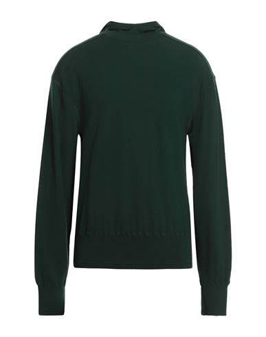 Man Sweater Dark green Size L Wool, Polyamide, Elastane
