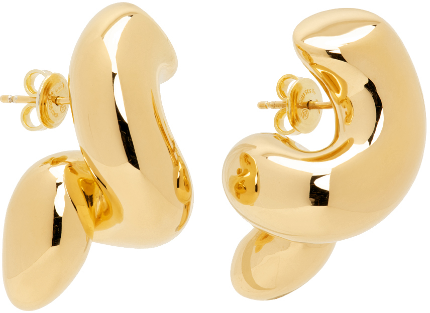 Gold twist earrings