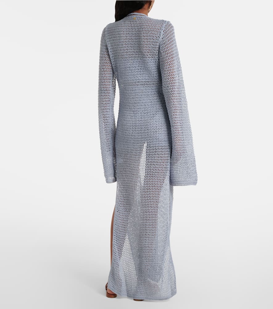 Zorya glitter open-knit beach cover-up