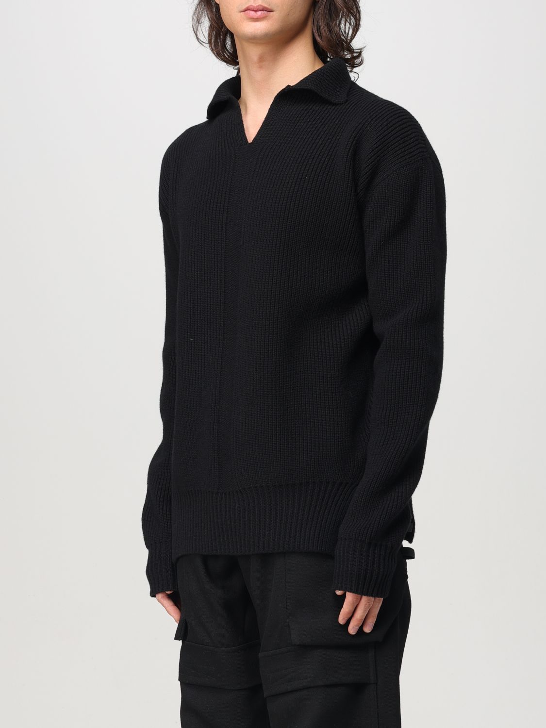 High-neck wool jumper - Black