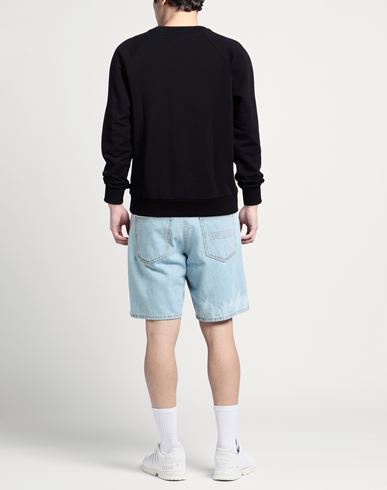 Man Sweatshirt Black Size XL Cotton, Elastane