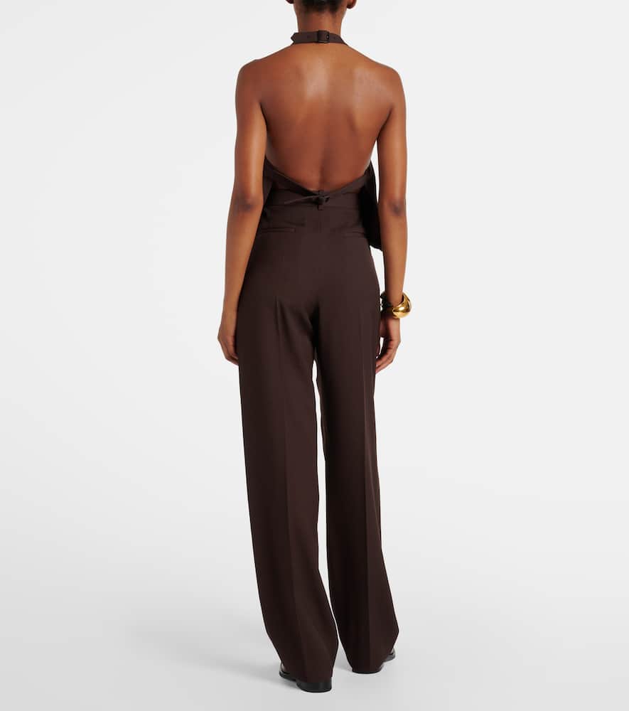 Wardrobe. NYC Open-back halterneck wool top